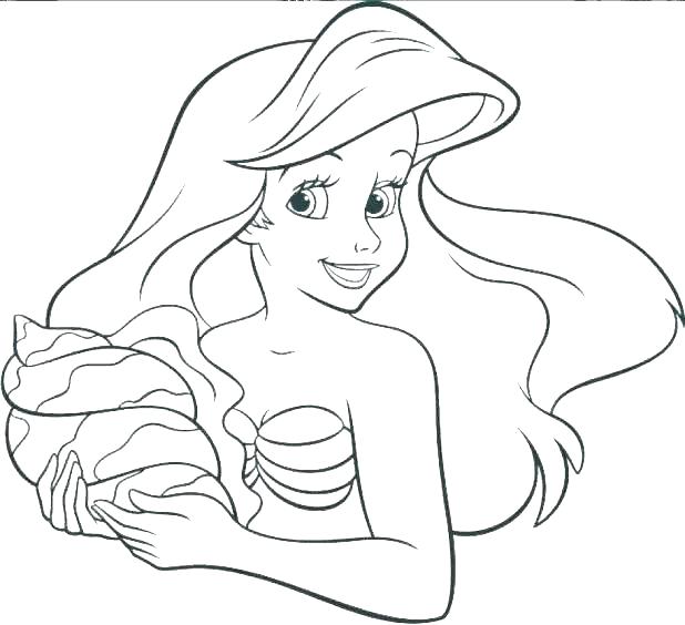 618x564 Little Mermaid Printable Coloring Pages Mermaid Printable Coloring