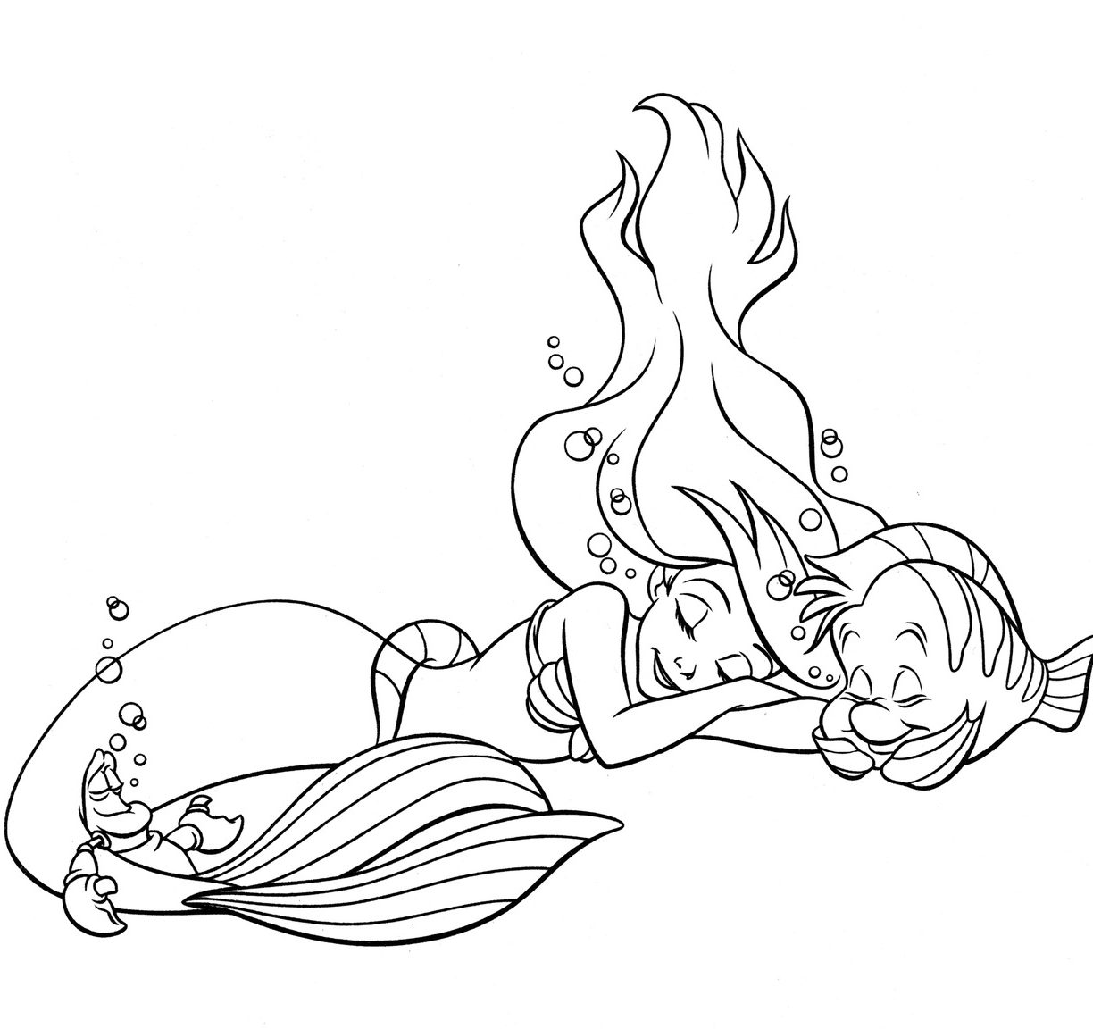 1224x1152 Flounderloring Page Shocking Sheets Ariel Andlouring Pages Disney
