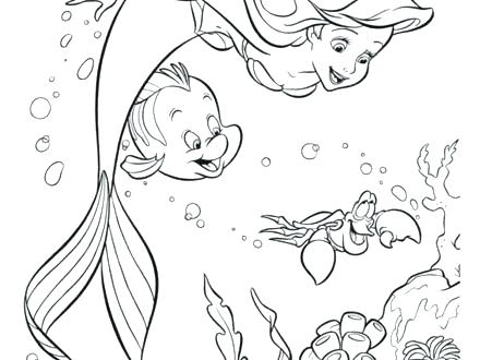 440x330 Sebastian Coloring Pages Flounder And Coloring Pages The Little
