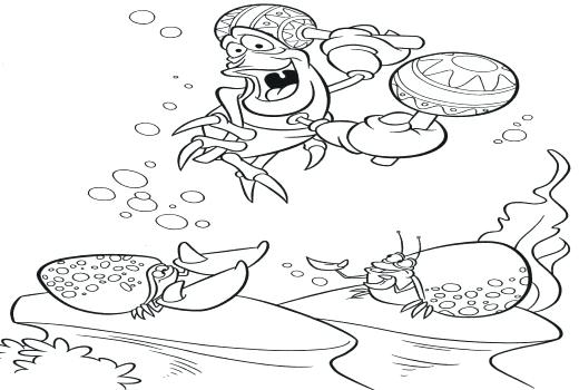 520x350 Sebastian Coloring Pages Little Mermaid Coloring Pages Funny