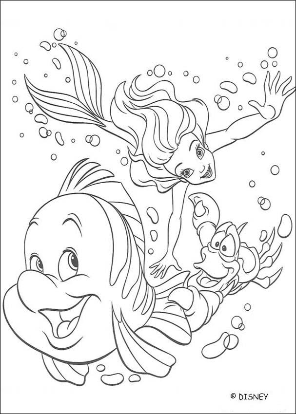 607x850 Ariel And Prince Eric On A Boat Coloring Pages