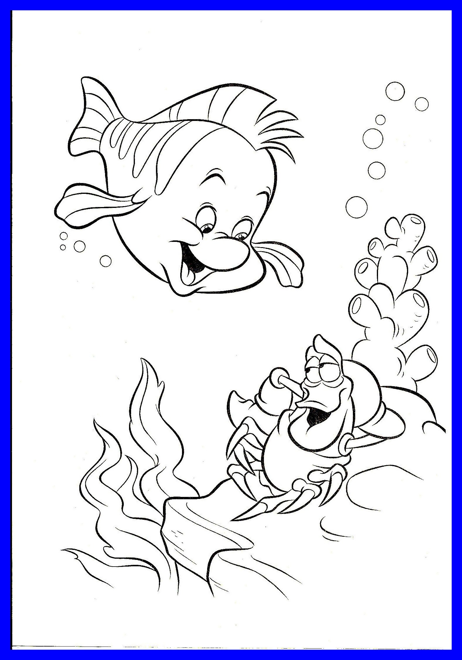 1579x2254 Astonishing Flounder And Sebastian Coloring Calms Me Needle