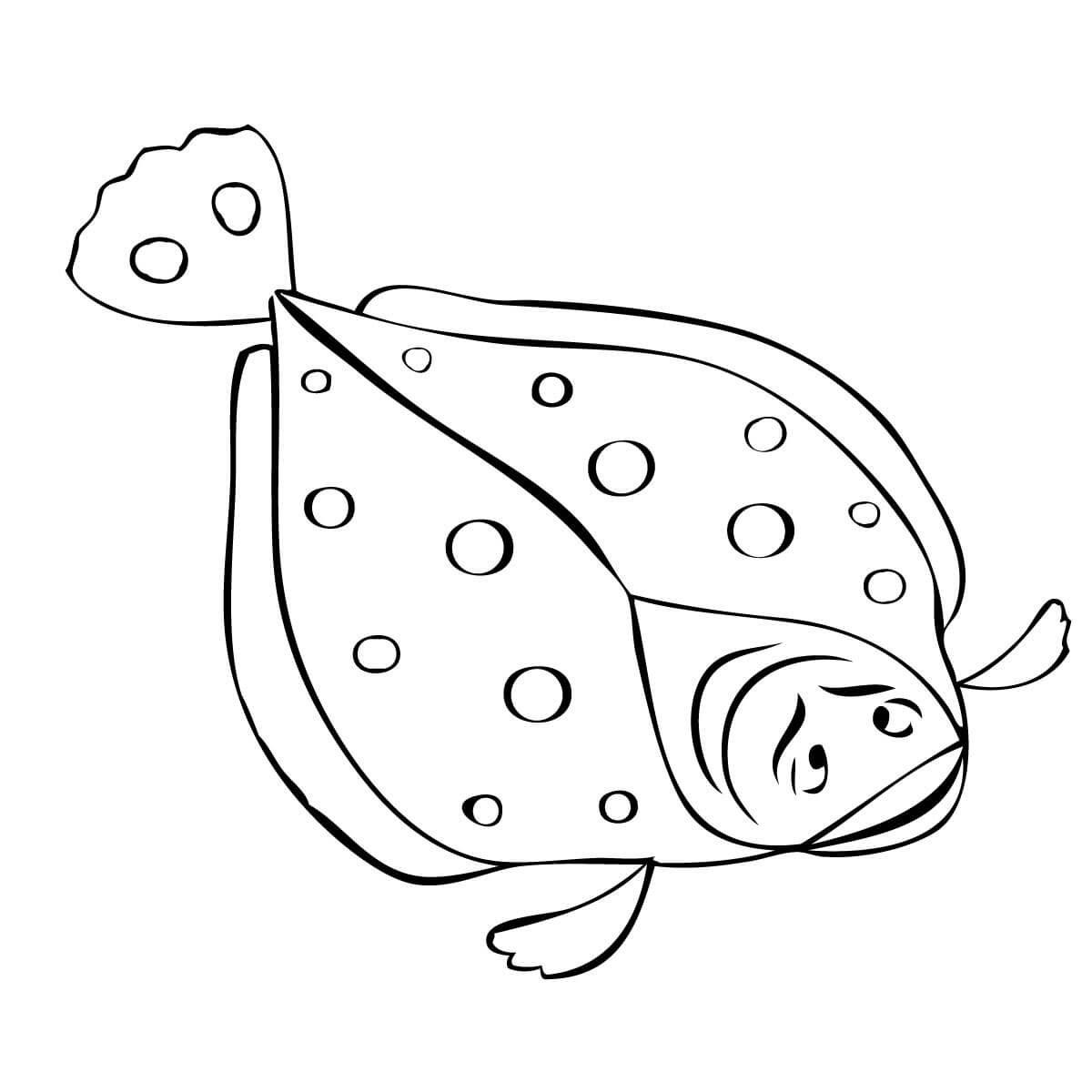 1200x1200 Coloring For Kids Shocking Flounder Page Pages From The Little