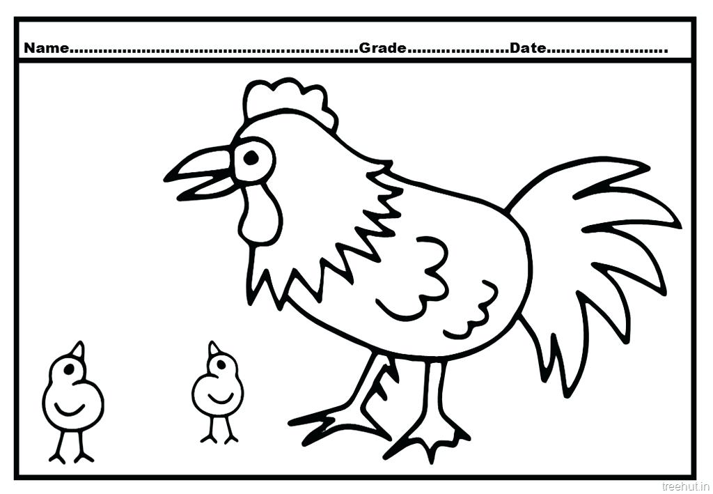 1024x709 Hen Coloring Pages Cock And Hen Coloring Pages Little Red Hen