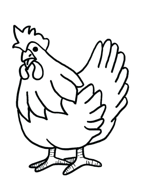 600x763 Hen Coloring Pages Hen Coloring Pages Farm Animal Hen Coloring