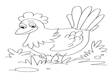 476x333 Little Red Hen Coloring Page