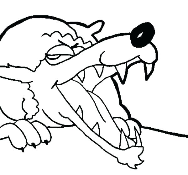600x558 Red Riding Hood Coloring Pages Evil Wolf Little Red Riding Hood