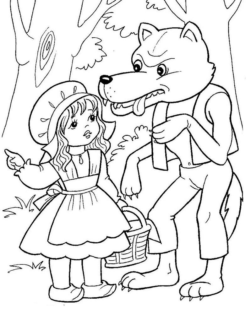 799x1000 Unique Little Red Riding Hood Coloring Pages Design Free