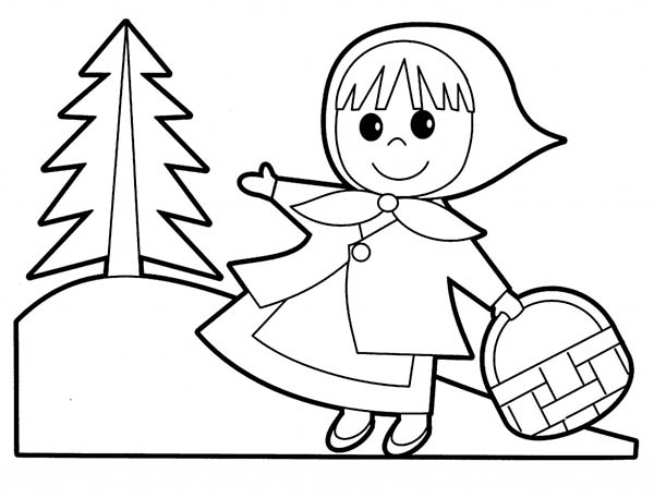 600x457 Little Red Riding Hood Coloring Pages Little People Little Red