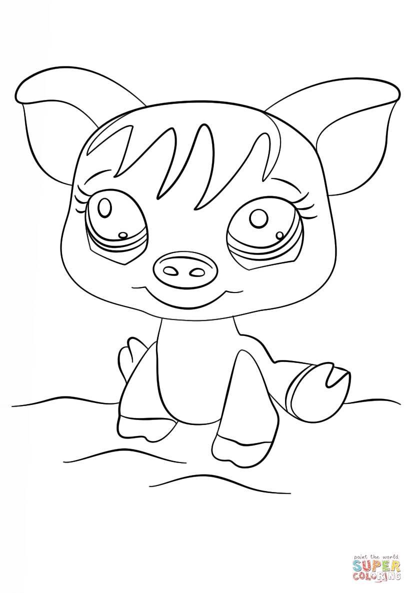 824x1186 Timely Littlest Pet Shop Coloring Pages Panda Pig Page Free