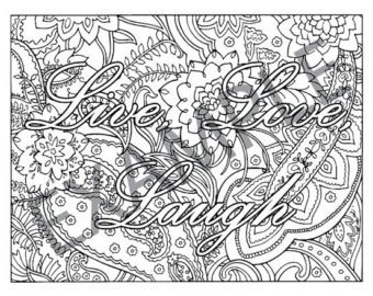 Live Love Laugh Coloring Pages at GetDrawings | Free download