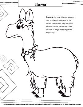 270x350 Free Llama Coloring Page To Use With A Llama In The Family, Used