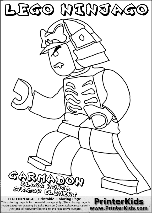 580x812 Lego Ninjago Coloring Pages Lord Garmadon