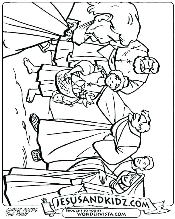 576x720 Fiery Furnace Coloring Page Coloring Pages Bread Loaves And Fishes