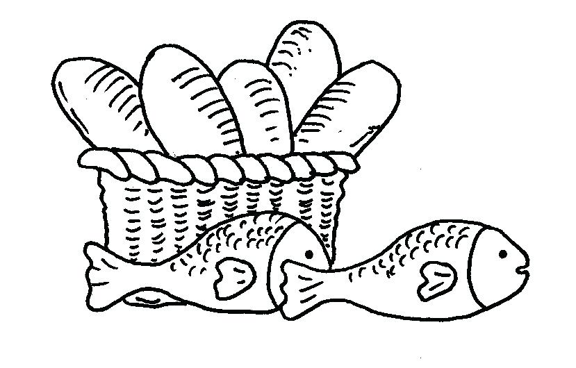 829x530 Loaves And Fishes Coloring Page Loaves Fish Colouring Pages