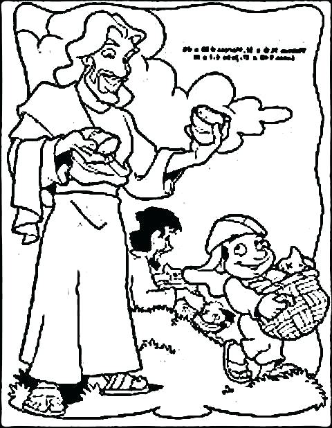 480x618 Loaves And Fishes Coloring Page Shape Color Pages Printable Fish