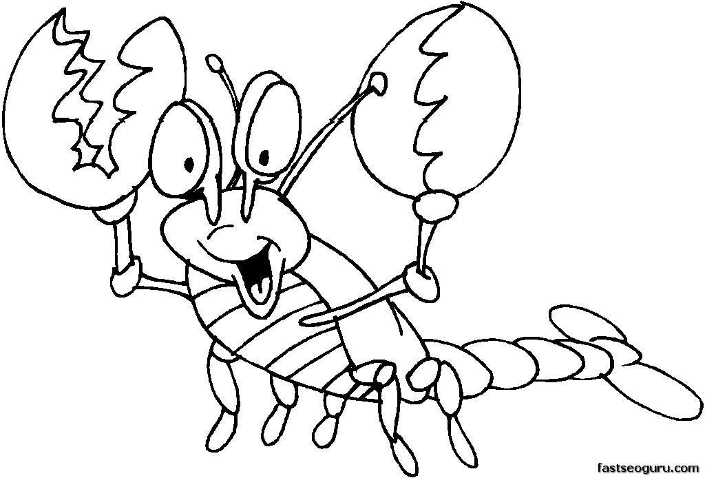1024x694 Lobster Coloring Pages
