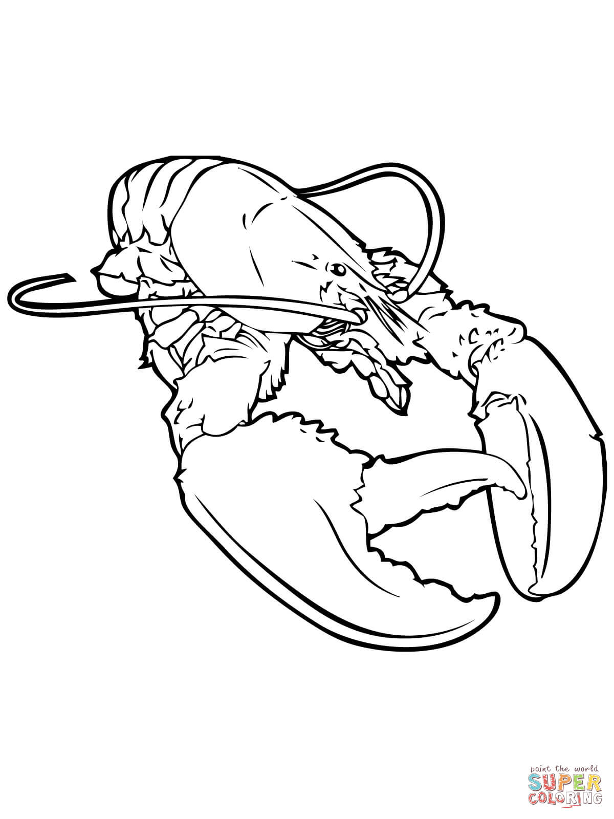 1200x1600 Realistic Lobster Coloring Page Free Printable Coloring Pages
