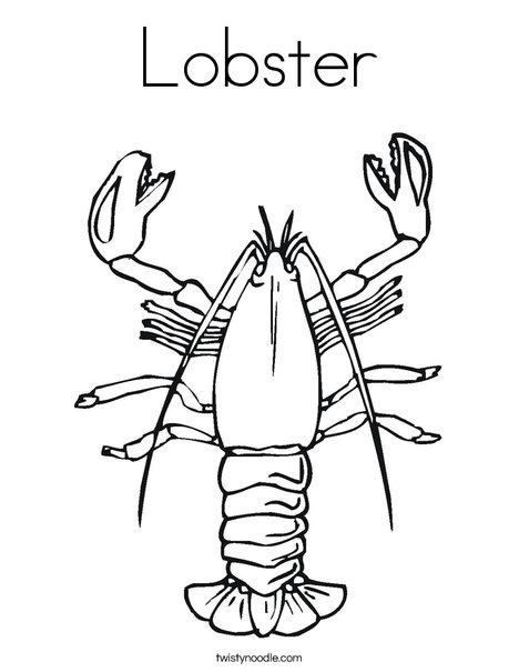 468x605 Lobster Coloring Page