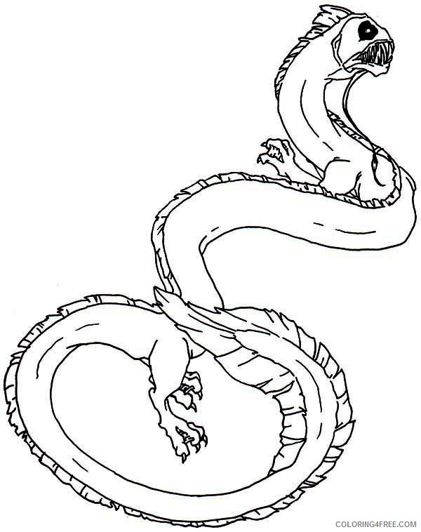 600x758 Sea Monster Coloring Pages