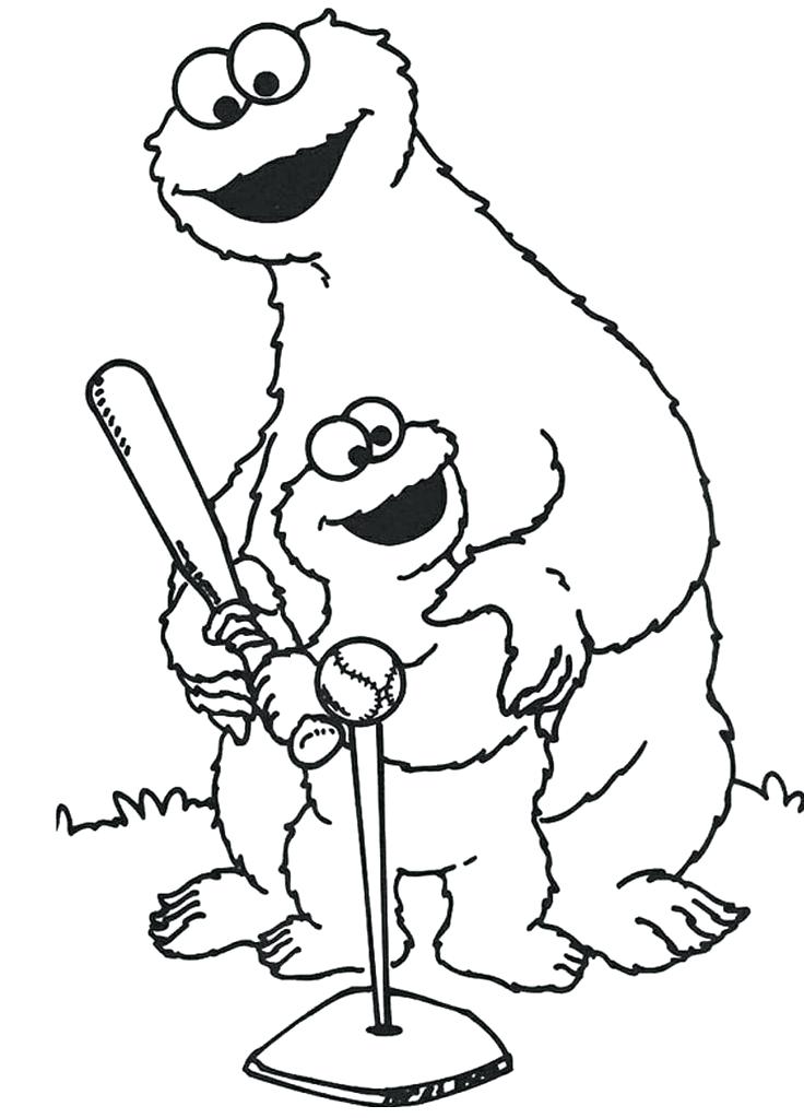 736x1023 Loch Ness Monster Coloring Pages And Cookie Monster Playing