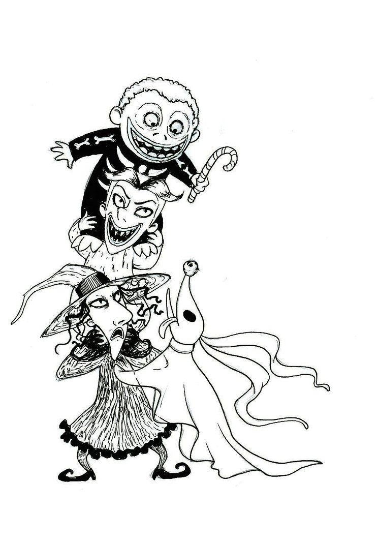 746x1070 Download Nightmare Before Christmas Coloring Pages Omg Halloween