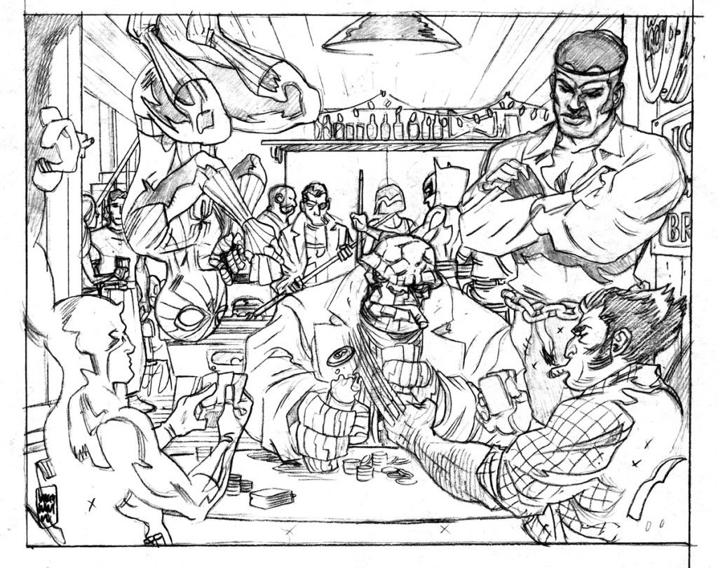 1024x810 Marvel Coloring Pages Free