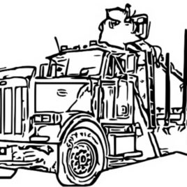 268x268 Logging Truck Coloring Page Archives