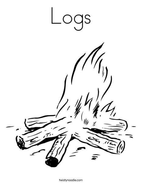 468x605 Logs Coloring Page