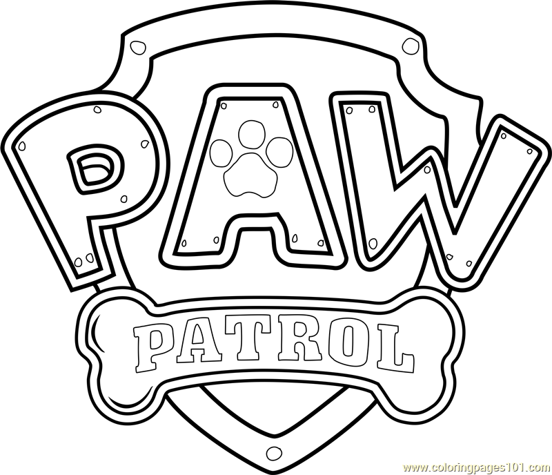 800x688 Paw Patrol Badge Template Pdf Paw Patrol Logo Coloring Page