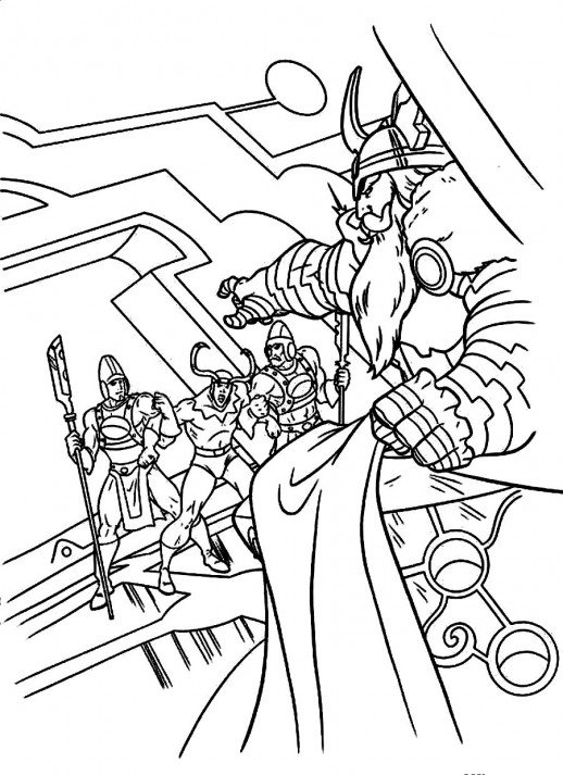 518x713 Odin Asking Loki To Be Punished In Thor Story Coloring Pages