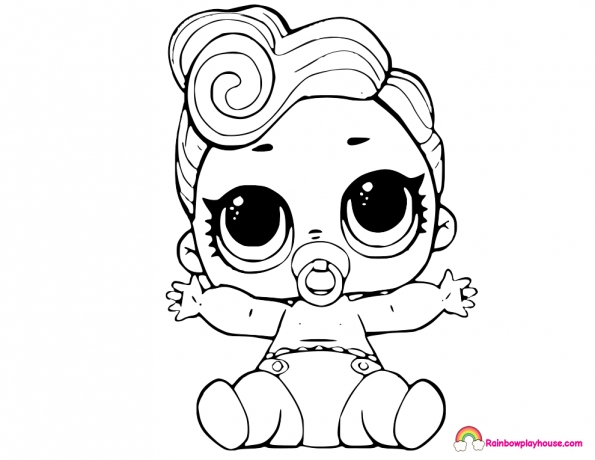 595x460 Lol Doll Coloring Pages Lil Queen Lol Dolls Coloring Page Rainbow
