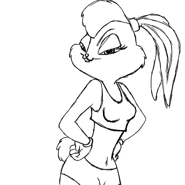 600x600 Lola Bunny Coloring Pages