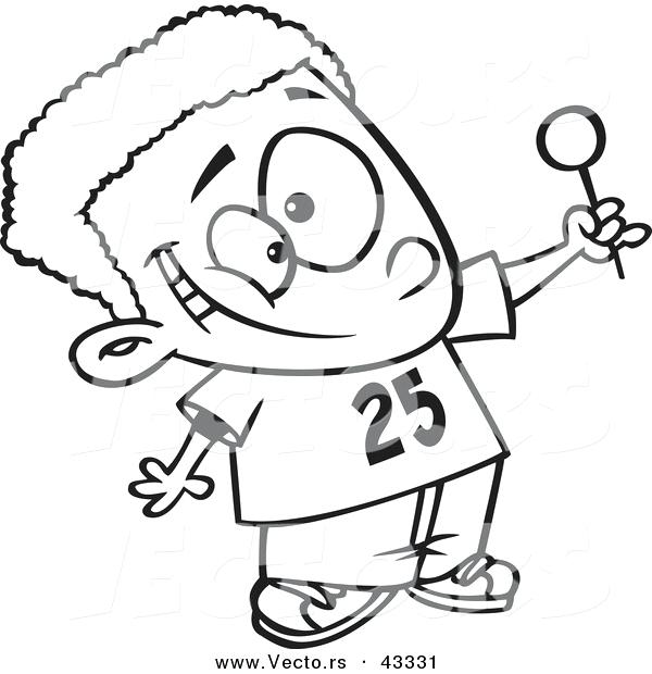 600x620 Lollipop Coloring Page Vector Of Cartoon Black Boy Holding Out