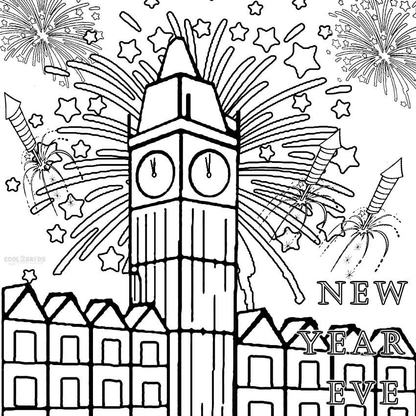 850x850 Fireworks Coloring Pages