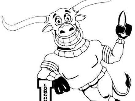 440x330 Texas Longhorn Skull Coloring Coloring Pages, Texas Longhorns