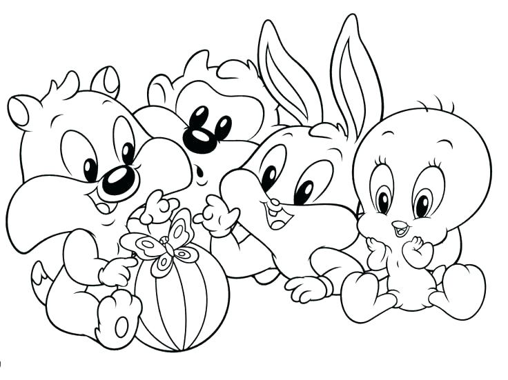 736x551 Baby Looney Tunes Bugs Bunny Coloring Pages Pictures To Print