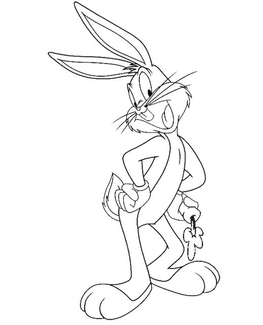 518x640 Bugs Bunny Smile Coloring Pages