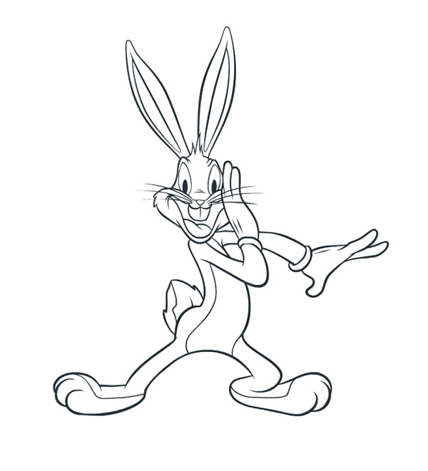 600x661 Free Bugs Bunny Coloring Pages To Print
