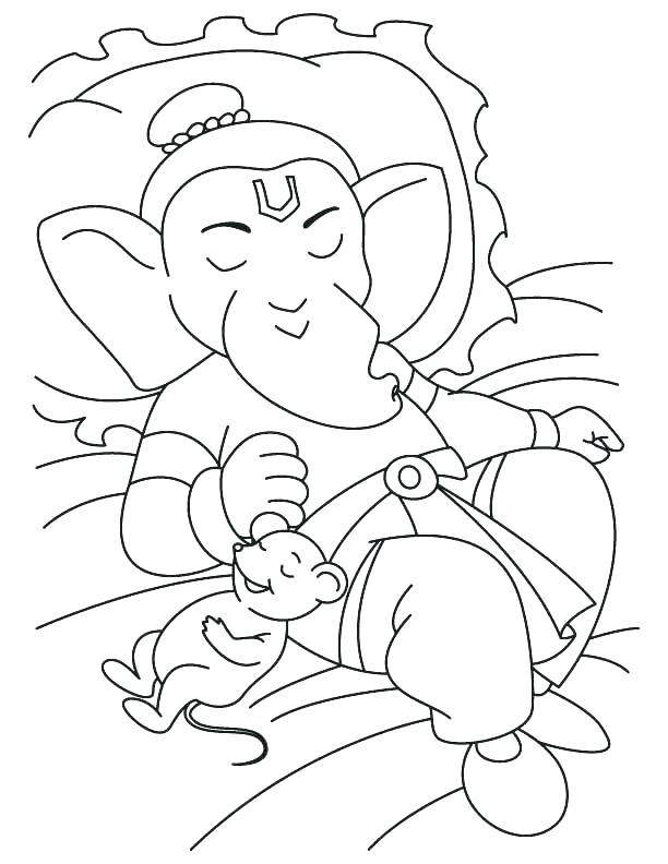 612x792 Picture Of Ganesha For Coloring Coloring Pages Lord Resting