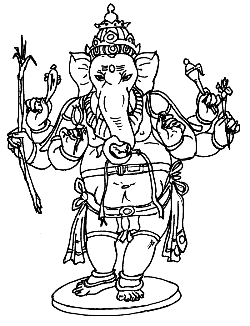 800x1043 Bal Ganesh Colouring Pages Coloring Pages