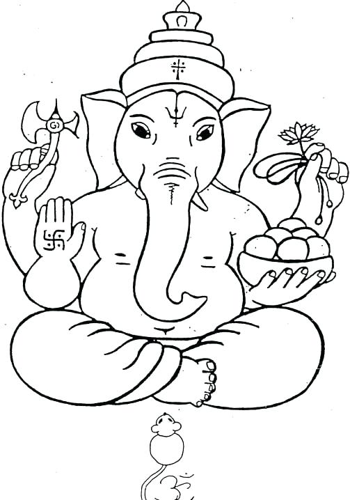 503x718 Colouring Coloring Pages Colouring Lord Ganesha Coloring Sheets