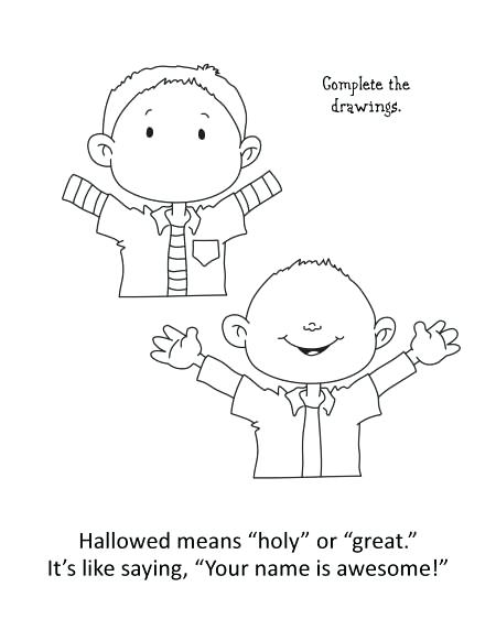 450x582 The Lords Prayer Coloring Pages Also Our Father Prayer Learning