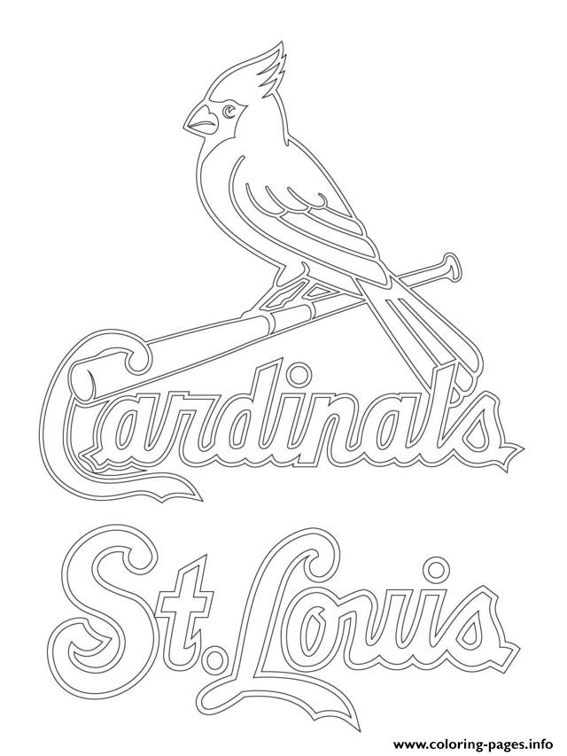 640x853 St Louis Cardinals Logo Mlb Baseball Sport Coloring Pages Printable
