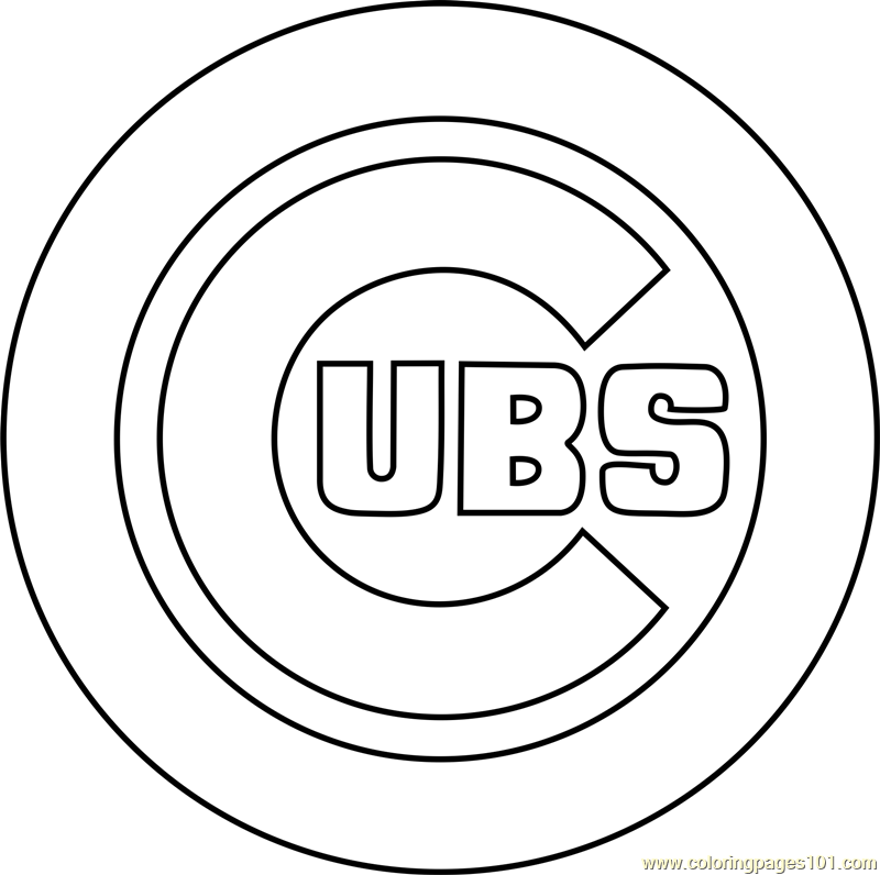 800x796 Chicago Cubs Logo Coloring Page