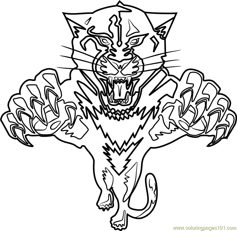 800x782 Florida Panthers Logo Coloring Page