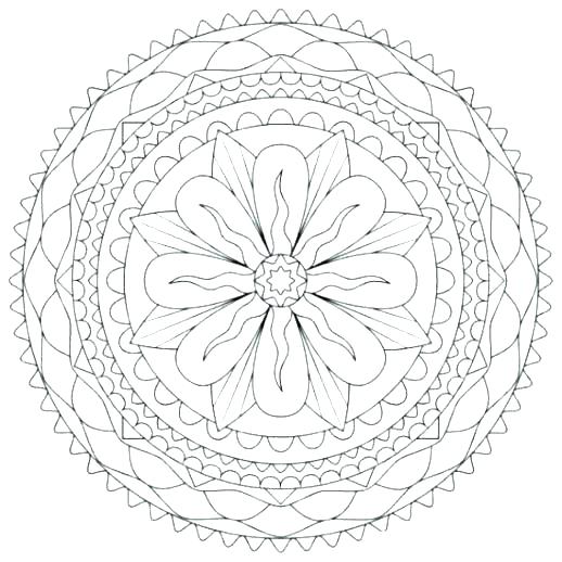 518x518 Luxury Flower Mandala Coloring Pages Or Lotus Flower Coloring Page