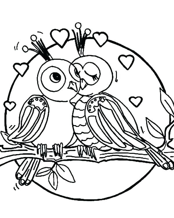 600x751 Cute Bird Coloring Pages Love Bird Coloring Pages Cute Love Birds