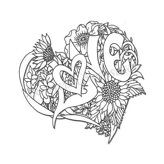 570x570 Love Coloring Pages For Adults Inspirational Love Coloring Pages