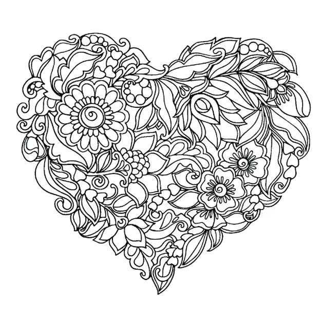 625x625 Love Coloring Pages For Adults Coloring Book Hearts As Well As